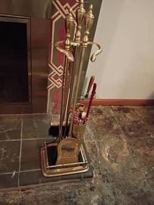 lot 3026 image: Fireplace Tools.   Located in basement
