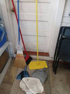 lot 4111 image: Brooms and Dustpan