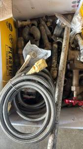 lot 4321 image: Assorted Plumbing Fittings & Hose Lot - Pipe Fittings, Valves, Braided Hose