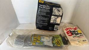 lot 4339 image: Imdt Fiberglass Pipe Wrap Insulation, Starsheer Latex Gloves, Shop-Rite Bands