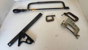 lot 4352 image: Hand Tools Clamps Bench Vises Saw Square