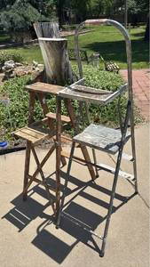 lot 4503 image: Two Ladders Wood and Metal