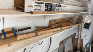 lot 4507 image: Assorted Wood Lumber Boards and Clear Sheet Panels Lot