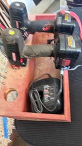 lot 4510 image: Craftsman 19.2V Cordless Drills with Charger and Station