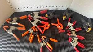 lot 4706 image: Lot of Clamps and Clipping Tools Orange Red Handles