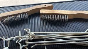 lot 4718 image: Peg Board Hardware with Wire Brushes