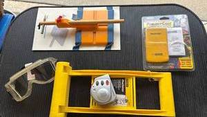 lot 4725 image: Stanley Panel Carrier, Tape Measure, Project Calculator and more