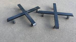 lot 4825 image: Pair of Mobile Equipment Stands with Casters