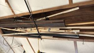 lot 4118 image: Miscellaneous Metal PC  Poles    These are located on ceiling in garage.  Bring ladder to remove
