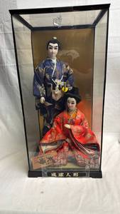 lot 6 image: Okinawa Ryukyu Dolls Two-Figure Set in Plastic Display Case