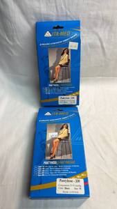 lot 7 image: ITA-MED Pantyhose 330 Graduated Compression Support Hosiery Size M Black 2-Pack