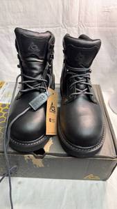 lot 69 image: ACE Work Boots Black Lace-Up Safety Boots Pair