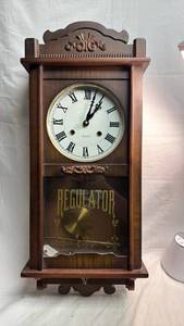 lot 81 image: Regulator 31 Day Wall Clock with Pendulum