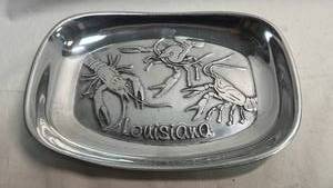 lot 91 image: Wilton Armetale State of Louisiana Serving Tray #800451