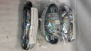 lot 105 image: Holographic Iridescent Foil Windsock Streamer with Hanging Swivel Lot of 4