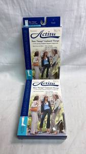 lot 108 image: Activa Sheer Therapy Graduated Therapy 15-20 mm Hg Knee High Closed Toe Compression Legwear 2 Pair