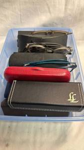 lot 124 image: Lot of Eyeglasses and Sunglasses with Cases