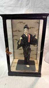 lot 162 image: Figurine Doll in Glass Display Case