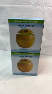 lot 166 image: Garden of Life Essential Oils Starter Kit with 2 Aroma Diffusers Color Changing LED