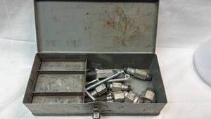lot 175 image: Cylinder Rebuild Stock No. 41-2-A Metal Tool Storage Box with Fasteners