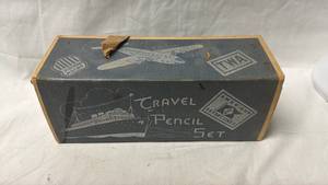 lot 186 image: Travel Pencil Set with Protractor and Metal Compass