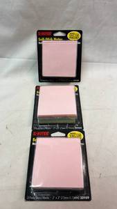 lot 202 image: Z-Notes Self-Stick Notes 3 x 3 300 Sheet Value Pack Lot of 3