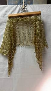 lot 204 image: Gold Beaded Fringe Belt - Lot of 2