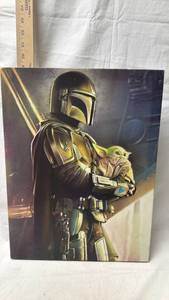 lot 228 image: Star Wars Mandalorian Canvas Print Wall Art 11x14 inches