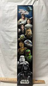 lot 231 image: Star Wars Wall Art Print Poster Characters Spacecraft Collage