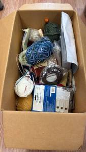 lot 240 image: Yarn & Knitting Supplies Lot - Hooks Needles Thread Assorted