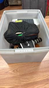 lot 242 image: Exercise Lot in Plastic Bin