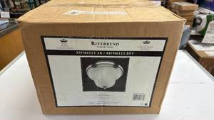 lot 249 image: Riverbend Collection Flush Mount Ceiling Light RIFM6113 AB BPT 120W