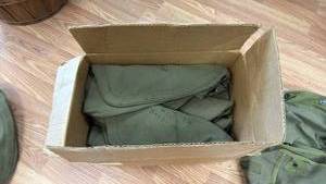 lot 253 image: Canvas Military Discharger Cover Right Hand Lot of 14