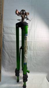 lot 12 image: Orbit Tripod Sprinkler Base with Brass Impact Sprinkler Head