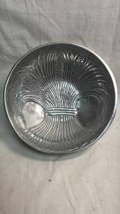lot 14 image: AlaCarta 1995 Decorative Metal Bowl with Wheat Sheaf Design