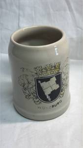 lot 22 image: Ceramic Beer Stein 0.5L Wilnzburg Coat of Arms