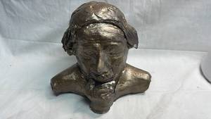 lot 25 image: Male Head Bust Sculpture