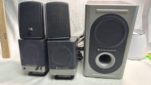 lot 26 image: Altec Lansing Computer Speaker System 2.1 Subwoofer and Satellite Speakers