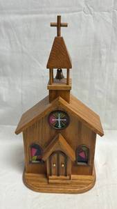 lot 31 image: Lifton 00298 Amazing Grace Wooden Church Music Box with Bell