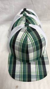 lot 33 image: Pacific Headwear Trucker Cap Green Plaid White Mesh 408A - Lot of 3