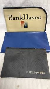 lot 42 image: Zippered Bank Deposit Pouches - Set of 3