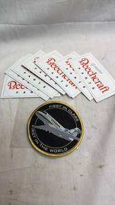 lot 63 image: Beechcraft Parts Service Stickers and Aircraft Patch Lot