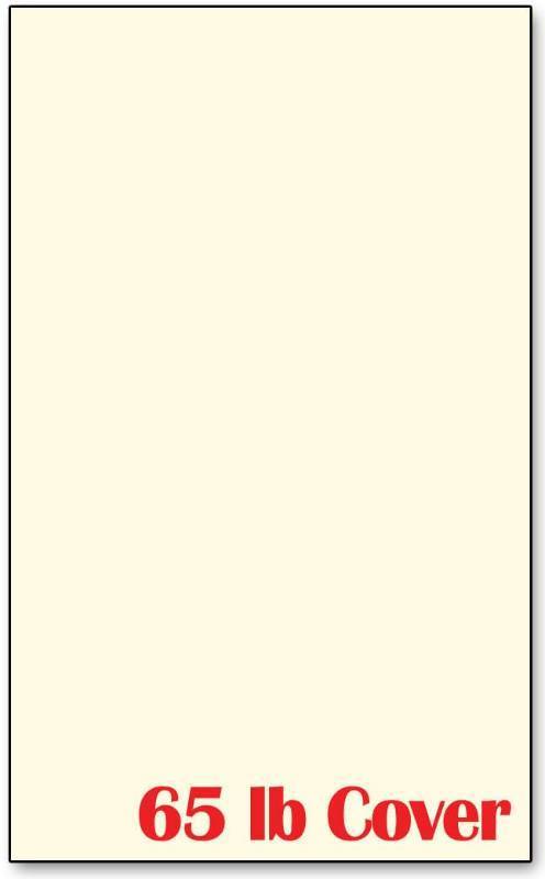 lot 1436 image: 250 Sheets Cream Colored Legal Size Cardstock (8.5 X 14 Inches) - 65lb Cover - Retail $40