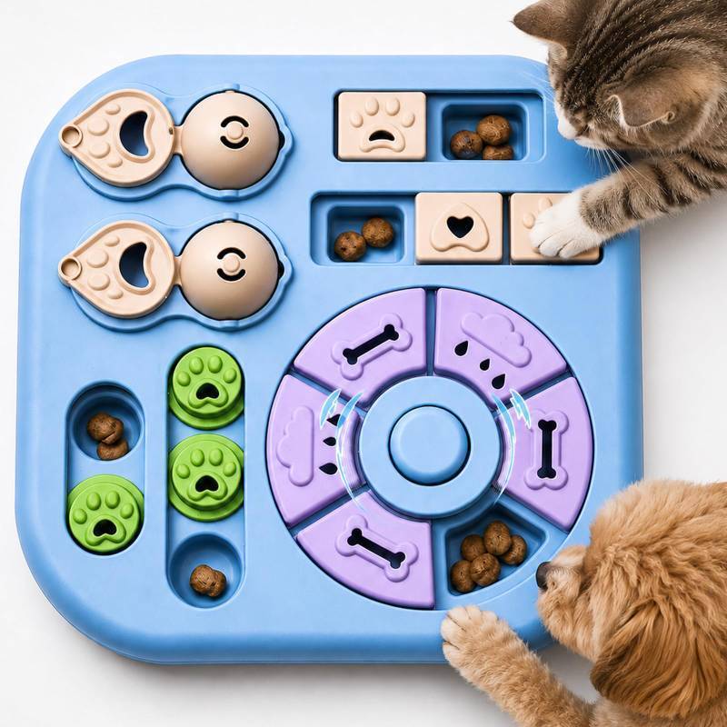lot 1668 image: HORIBND Interactive Dog Puzzle Toys, Treat Puzzle Feeder for Small & Medium Dogs, Cognitive Enrichment Toy for Mental Stimulation & IQ Training, Keeps Dogs Busy - Retail $20