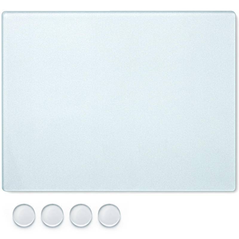 lot 7338 image: Nuanchu 16 x 12 x 0.2 Inch Tempered Frosted Glass Paint Muller Slab Mineral Pigment Grinding Plate for DIY Oil Painting Watercolor Oil Acrylic Painting - Retail $35