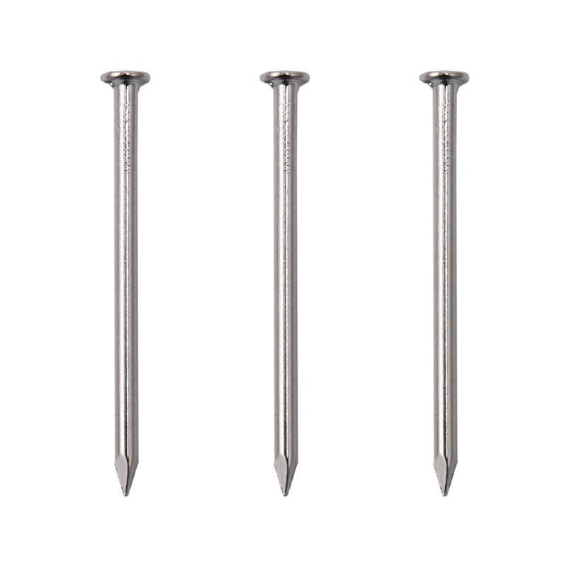 lot 7400 image: 450pcs Hardware Nails, 1-14 16 Ga Nickel Plated Hanging Nails, Flat Head Nails, Hanging Picture Nails, Wood Nails, Roofing Nails, wall Nails (1-14 in) - Retail $8