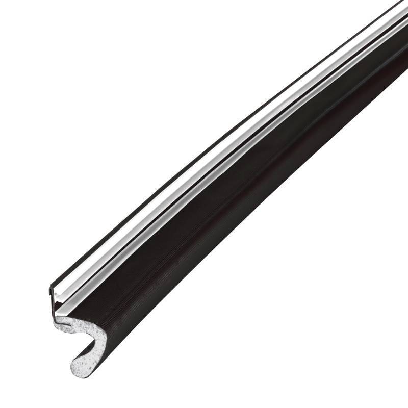 lot 1540 image: M-D Building Products 91811 Soundproof Weather Stripping Door Seal, 60 feet Black Vinyl-Coated Foam KerfChannel, Easy to Install, Large Gap Coverage, Dust & Water Prevention - Retail $27