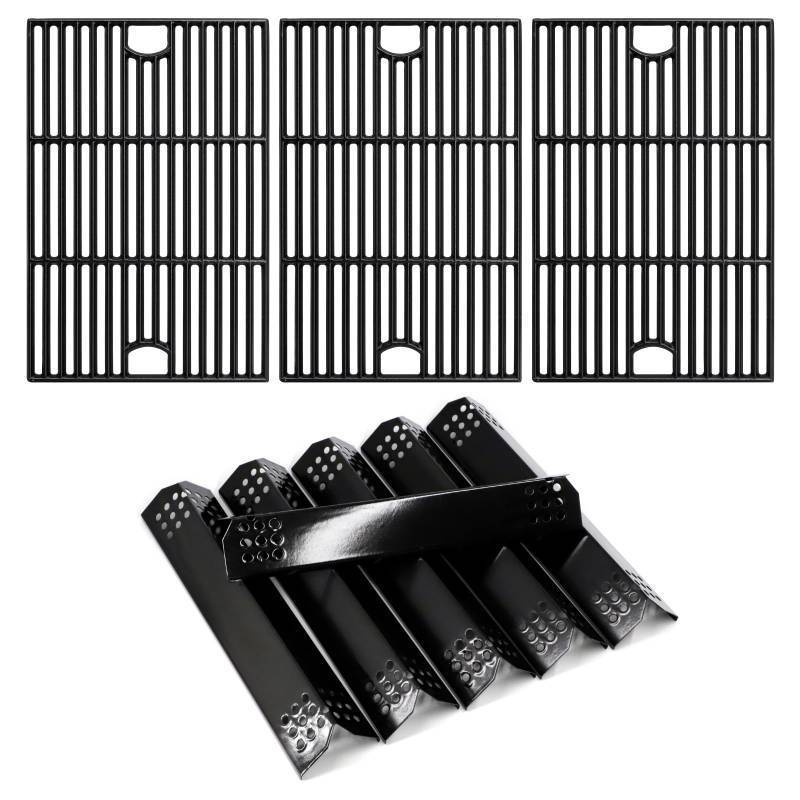 lot 62777 image: Adviace Replacement Parts for Nexgrill 720-0896B 720-0896 720-0898 Deluxe 6 Burner Gas Grill Models, Flame Tamers and Grill Grates Replacement for Nexgrill 6 Burner 720-0896B Grill - Retail $60