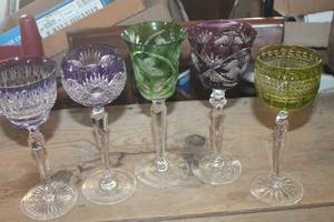 lot 1884 image: Vtg. Made in Germany Crystal Goblets