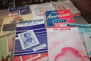 lot 1908 image: Large Lot of Vintage Sheet Music